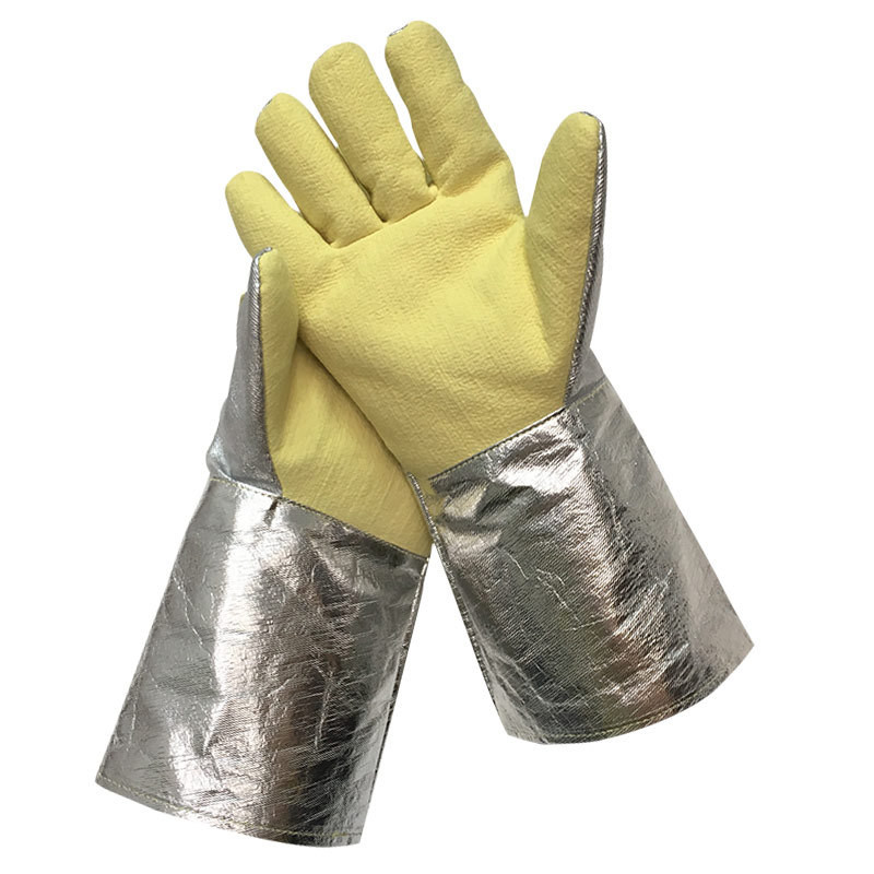 Yellow Aramid Aluminum Coating - Heat Resistant Glove ulasan dan harga
