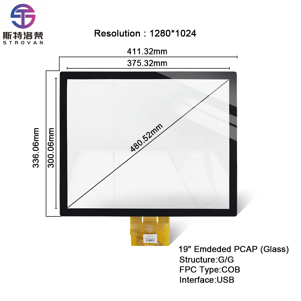19 Inch PCAP  Screen Industria - Touchscreen Glove Capacitive ulasan dan harga