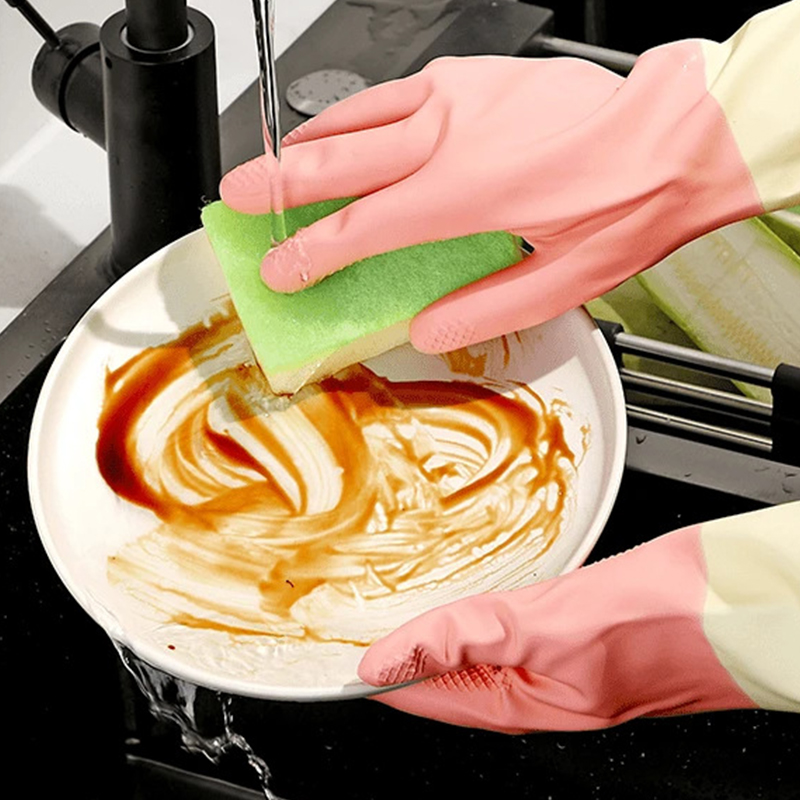 Thickened Kitchen Gloves, Dish - Rubber Glove Cleaning ulasan dan harga