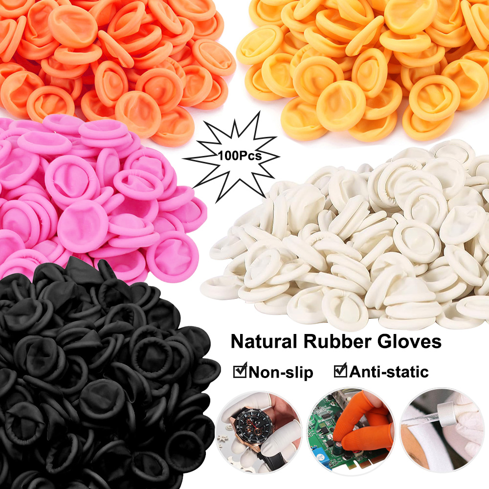 100pcs Disposable Latex Finger - Rubber Glove Cleaning ulasan dan harga