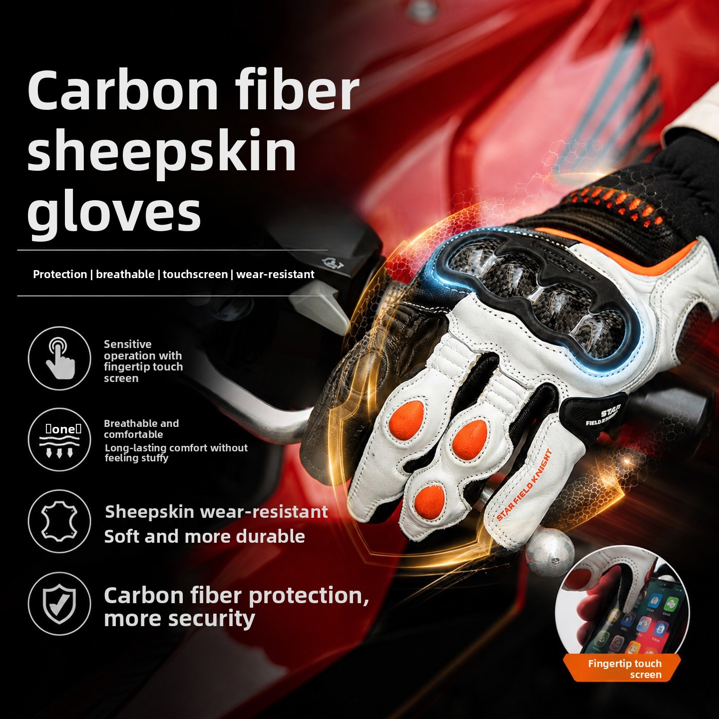 STAR KNIGHT Motorcycle Riding  - Motorcycle Glove Knuckle ulasan dan harga