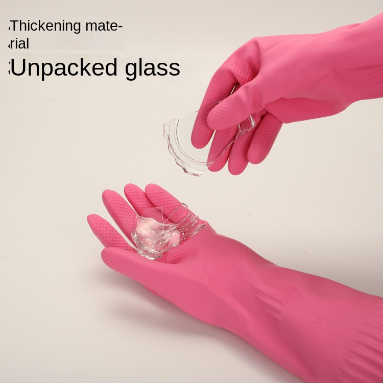 38cm Extra Thick Pink Rubber D - Rubber Glove Cleaning ulasan dan harga