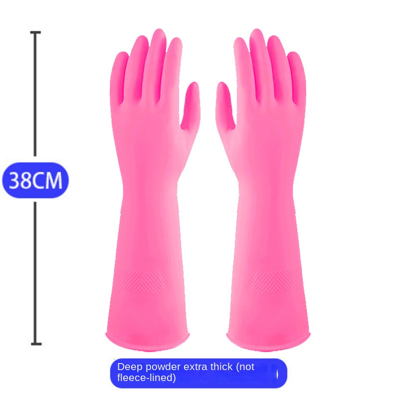 38cm Extra Thick Pink Rubber D - Rubber Glove Cleaning ulasan dan harga